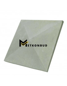 Ковпак на паркан 400х400 мм "Чотирискатний гладкий / Оливковий "